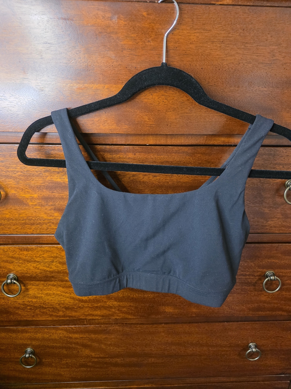 Athleta Black Scoop-Neck Active Bra